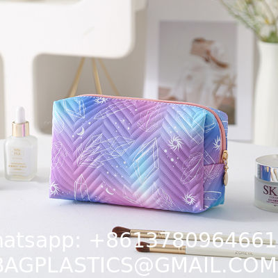 Toiletry Bag Travel Makeup Bag Portable Cosmetic Bag Organizer For Women And Girls Toiletry Bag for Girls, Travel Waterproof Hanging Toiletry Bag for Girls, Galaxy Purple