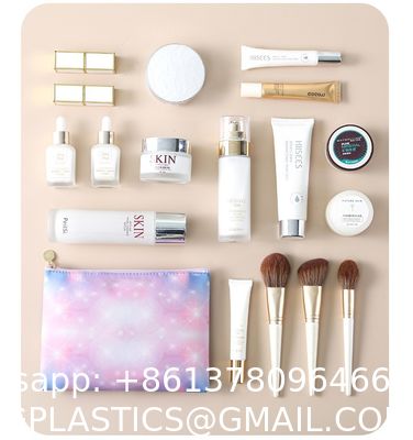 Toiletry Bag,Water Resistant Cosmetic Organizer For Bathroom, Quart Size Clear Iridescent Hard Shell Zipper Case For Toiletries,Portable Storage For Women Girls,Travel Essentials