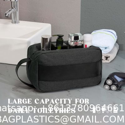 Sustainable Travel Toiletry Bag - Large Toiletry Bag For Men, Water Resistant Skincare Bag, Travel Bag For Toiletries