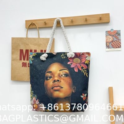 Versatile And Practical Multifunctional Zipper Handbag, Foldable Beach Bag, Creative New Cartoon Print Shoulder Bag