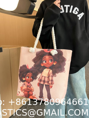 Wholesale Women'S Printed Handbags, Tote Bags, Lightweight Thick Rope Shoulder Bags, Fashionable And Artistic Versatile Beach Bags