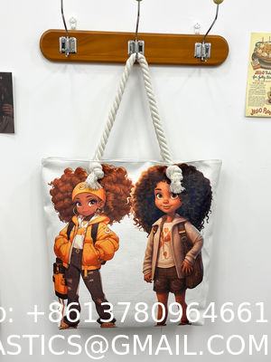 Wholesale Women'S Printed Handbags, Tote Bags, Lightweight Thick Rope Shoulder Bags, Fashionable And Artistic Versatile Beach Bags