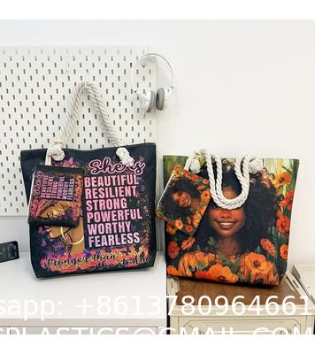 Versatile And Practical Multifunctional Zipper Handbag, Foldable Beach Bag, Creative New Cartoon Print Shoulder Bag