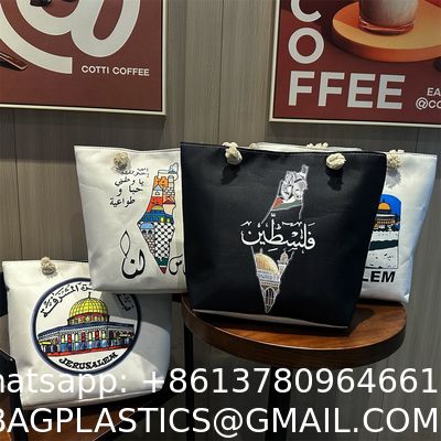 Popular Forest Black Girl Print Shoulder Bag Thick Rope Tote Bag Fashionable Large Capacity Women'S Bag Manufacturer Wholesale