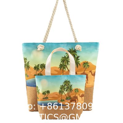 New Fashion Canvas Beach Bag Women'S Shoulder Bag Simple Tote Bag Large Capacity Shoulder Handbag Purchase