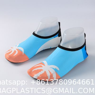 New Children'S Beach Shoes With Cartoon Soft Soles And Non-Slip Printing, Outdoor Wading And Creek Tracing Shoes, Indoor Socks And Shoe Covers