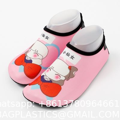 New Children'S Beach Shoes With Cartoon Soft Soles And Non-Slip Printing, Outdoor Wading And Creek Tracing Shoes, Indoor Socks And Shoe Covers