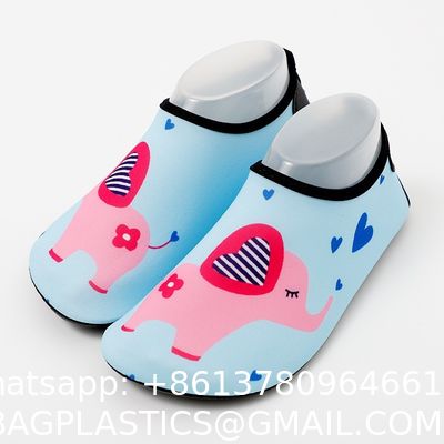 New Children'S Beach Shoes With Cartoon Soft Soles And Non-Slip Printing, Outdoor Wading And Creek Tracing Shoes, Indoor Socks And Shoe Covers