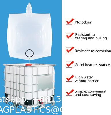 IBC Tote Cover,IBC Water Storage Tank Liner Bag For 275 Gallon,20c Thickness Clear Protective Liner Bags,Protection Accessories For 1000L Rain Catcher Barrel(Only Lining Bag)