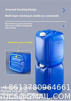 25L Plastic Barrel White Food Grade Square Jerry Can HDPE 25 Litre Chemical Drum Transparent 25 KGS Container Food Grade Square Plastic Bucket Jerrycan Laboratory Waste Liquid Drums Thickened Stack