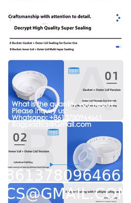 25L Plastic Barrel White Food Grade Square Jerry Can HDPE 25 Litre Chemical Drum Transparent 25 KGS Container Food Grade Square Plastic Bucket Jerrycan Laboratory Waste Liquid Drums Thickened Stack