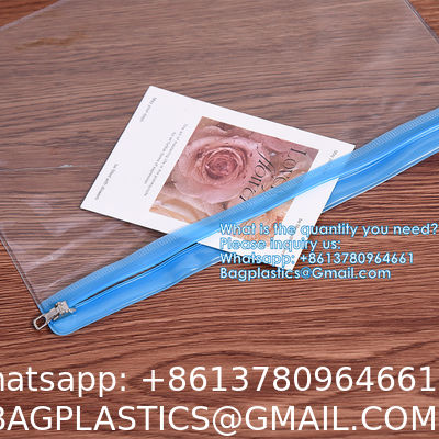 Plastic Envelopes File Folders, Plastic Folders With Pockets, Colored Folder For Documents Organizer Letter/A4 Size, Clear Filing Folders For Office School Paper Storage