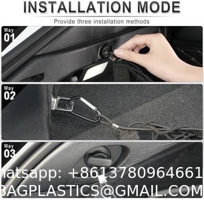 Cargo Net Stretchable, Car Exterior Accessories, Adjustable Elastic Trunk Storage Net With Hook For SUVs, Cars And Trucks Cargo Nets Durable Truck Trailer Netting UV Treatment Custom Cutting