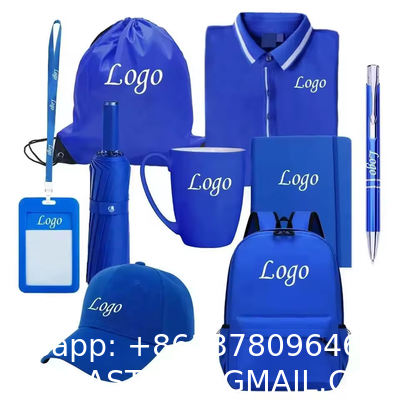 Custom Logo Promotional Gift Set T Shirt Umbrella Water Bottle Bag Hat Bulk Corporate Giveaways Team Events Branding Promotional Gift Box With Cap Mug Backpack Umbrella for Business Gifts Corporate