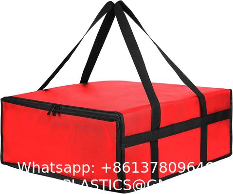 Reusable Hot Food Delivery Grocery Bag Insulated Food Thermal Pizza Shopping Bag Insulated Cooler Tote Bag Insulated Square Cooler with Logo Fresh Pizza Food Delivery Handle Wholesale Wine Cooler Bag