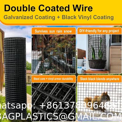 Chicken Wire Fencing, 19Gauge, Vinyl PVC Coated Mesh, Welded Wire Mesh, Perfect For Gopher Wire, Rodent Mesh, Tree Guard, Chicken Coop