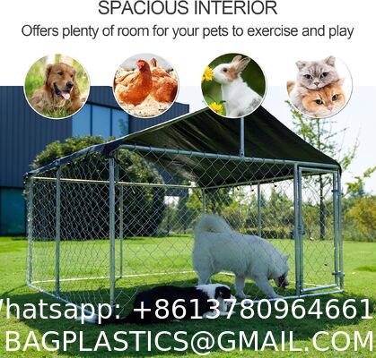 Outdoor Heavy Kennel High Strength Stainless Steel Black Large Dog Cage 10' X 5' Heavy Duty Welded Mesh Modular Outdoor Dog Kennel Heat Treated 3D Modelling Service Included Fencing Trellis Gates