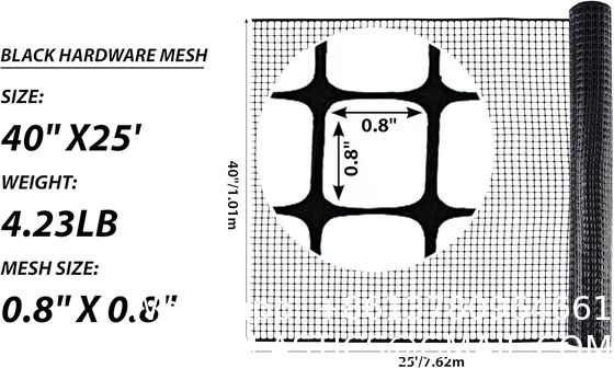 Plastic Hardware Mesh Netting, Garden Netting, Temporary Fence, Tree Guards, Safety Net For Balcony, Deck, Stair Railing, Animal Barrier, Poultry, Deer, With 50 Zip Ties
