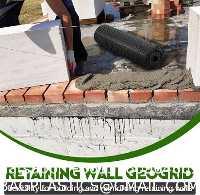 PP geogrid Polyester (PET) geogrid Fiberglass geogrid Steel Plastic Bi-Directional Universal Retaining Wall Geogrid Driveway Stabilization Grids Gravel Grid Walls Geocell Geogrid For Retaining Wall