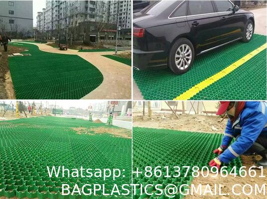 Permeable Grass Pavers Grid Flat-Interlocked,HDPE Plastic Shed Base For Landscaping And Soil Reinforcement In Parking Lots,RV And Boat Storage Pads,Driveways (8 Pieces/22 Sq.Ft.) (Green)