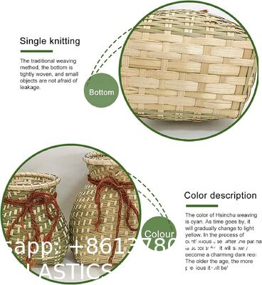 Handmade Woven Basket, Bamboo Baskets, Wall Hanging Basket For Fishing, Bamboo Decorative Storage Bins For Organizing PE Baskets Polypropylene Basket Pp Yarn Basket Wooden Room Dividers Bamboo Room