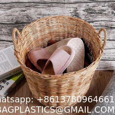 Large Square Rattan Basket, Handmade, Living Room, Blankets, Toy Bin, Extra Storage, Decorative Storage, Laundry Basket, Linens, Gray & Brown, Large