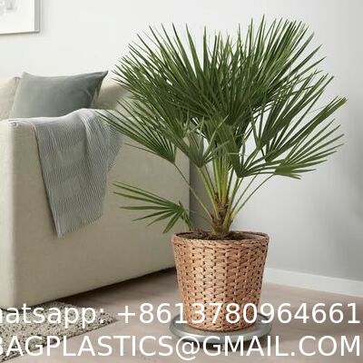 Water Hyacinth Wicker Planter Basket, Small Round Woven Basket For Plants With Metal Pot, Indoor Wicker Plant Pot Eco-Friendly Water Hyacinth Woven Plant Pot – Round Basket with Inner Saucer, Deco