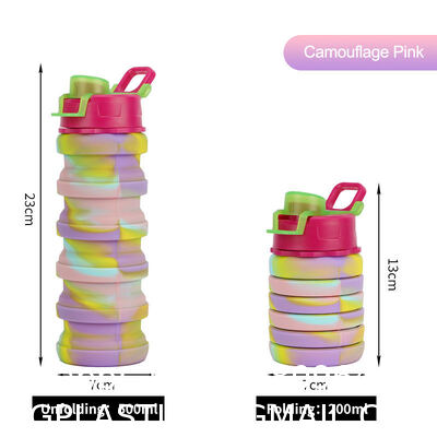 Compressible Water Bottle Lightweight Food-Grade Silicone Foldable Water Cup With Lids For Home Outdoor Travel Collapsible Water Bottle Silicone Travel Bottle Foldable Silicone Water Bottle