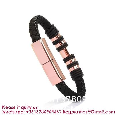 USB C To USB C Short Charging Cable 7.9in Portable Fashion Fast Bracelet Charger Wrist Data Transfer Cord For IOS Huawei Samsung Galaxy LG Android