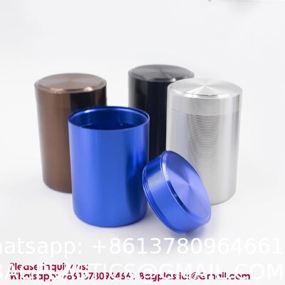 Aluminum Storage Jar, Colors Portable Airtight Container Bottle, Multipurpose Storage Container For Spices, Coffee & Teas Aluminum Cans Mini Tin Box With Window