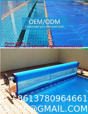 600um Hot Tub Blanket Covers Solar Pool Cover For Swimming Pool Solar Cover Wholesale Custom Shape Color Safety Foam Electric Motor Automatic Solar Heating Bubble Swimming Pool Cover