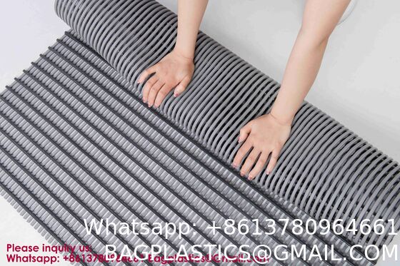 Wholesale Customised Mat Striped Machine Made Swimming Pool mat Bathroom mat Anti-Slip Eco-Friendly PVC Waterproof Floor Mats Modern Anti-slip Solid Drainage Rib Floor Mat