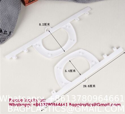 PLASTIC HANDLE PLASTIC HANGER HANDLE BAG HANGER BAG Wholesale Plastic Detachable Bag Handle Packaging Bag Handles Hanger White 13cm 20cm For Packing Gift Storage Bags Accessories