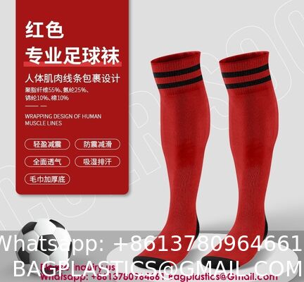 Cotton Soccer Socks Cushion Striped Baseball Uniform Boys World Cup Sock Toddler Girls Knee High Socks Mens Womens Knee High Striped Athletic Sports Softball Baseball Pack