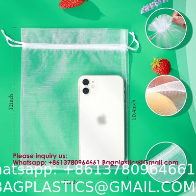 Garden Fruit Protection with Drawstring Reusable Netting Mesh Bags Fruit Netting Bags Fruit Trees Fruit Cover Mesh Bag With Drawstring, Netting Barrier Bags Grapes Mango Fruit Trees Veggies Garden