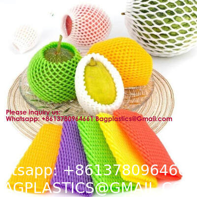Fruit Foam Mesh Wrap Premium Quality Eco-Friendly Polyethylene Foam Fruit Nets For Fresh Produce Protective Packaging Agriculture Storage Shockproof Foam Protective Cover, Orange, Apple, Pear, Peach