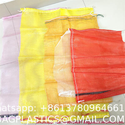 Potatoes Woven Leno Mesh Net Bag 50 Kg For Packing Onions And Oranges Leno Plastic Mesh Bag for Vegetables and Fruit Package From China Supplier Mesh Bag Sacks for Garlic Cabbage Onion