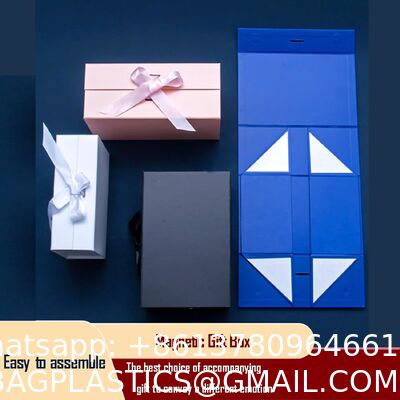 Gift Boxes With Ribbon Foldable Set Of 5 Glossy Finish Magnetic Gift Boxes For Luxury Presentations And Groomsmen Proposal Foldable Magnetic Box CARDBOARD BOX PAPER BOX