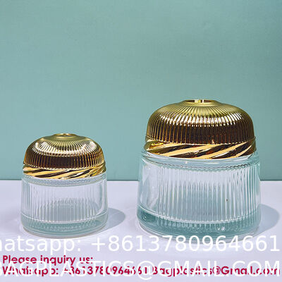 Travel Skincare Cream Jar 10g Refillable Glass Lotion Container With Metal Lid For Middle East Dubai, Small Cosmetic Sample Bottle For Travel Toiletries Organizer