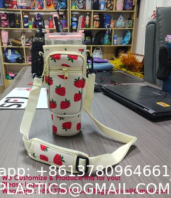 Borsa portabottiglie d'acqua per Stanley Cup 40/30oz con portatelefono Tasche, Neoprene portabottiglie di acqua portacoppa Borsa Borsa portabottiglie Stanley Cup borsa manica Stanley Cup portacoppa Stanley
